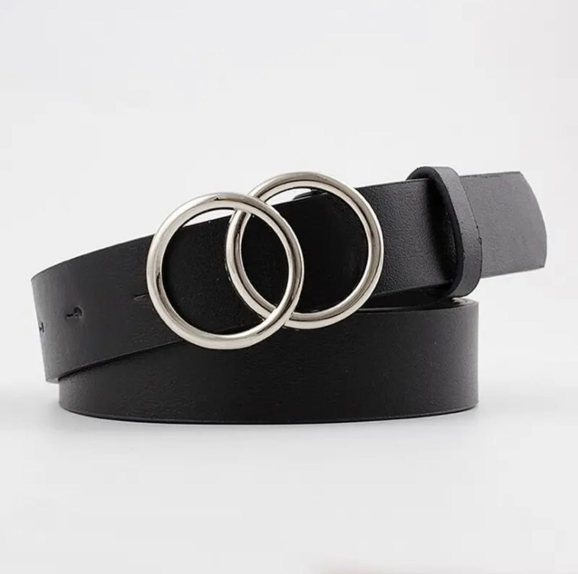 Doppel ring gürtel für Frauen Mädchen Mode 105cm